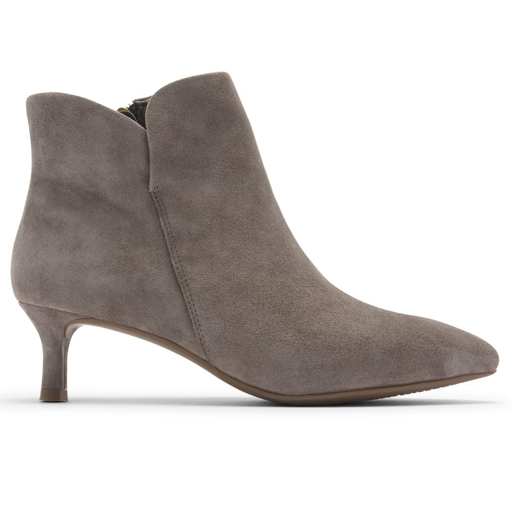 Rockport Women's Total Motion Alaiya Ankle Boots - Taupe - USA (5324JEGXM)